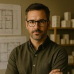 Portrait d’un architecte d’intérieur professionnel ayant laissé un avis client positif sur les solutions Wellora